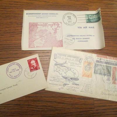 Lot # 102 - 2 Air Mail Covers & First Polar Airmail card 
