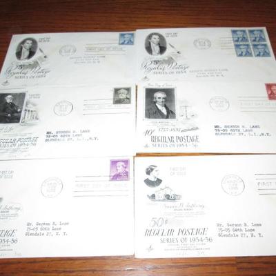 Lot # 46 - (65) Covers 1954 - 1955 First Day Issues