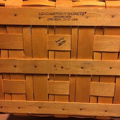 Longaberger Basket with liner and lis