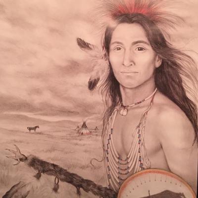 Vintage American Indian print by Amy Franks