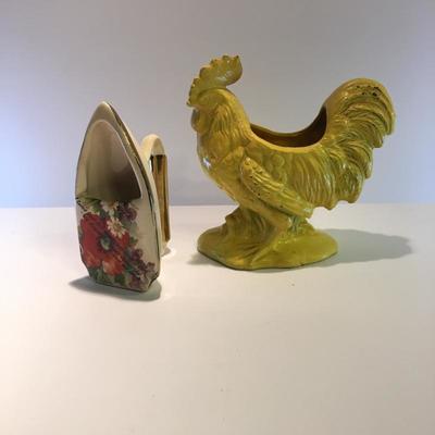 Vintage rooster and iron