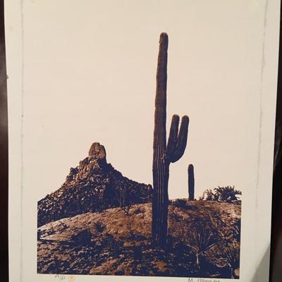 Vintage print signed by the Artist  M. Hanna