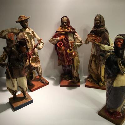Vintage Papwe Mache Figures