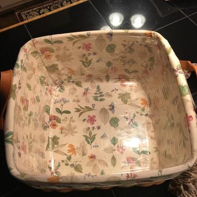 Longaberger basket with double liner