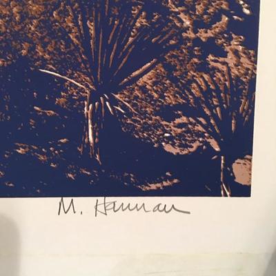Vintage print signed by the Artist  M. Hanna