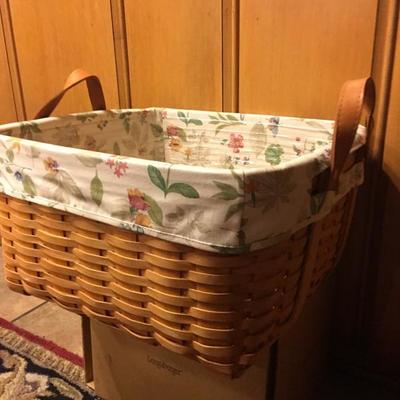 Large Longaberger basket with liner