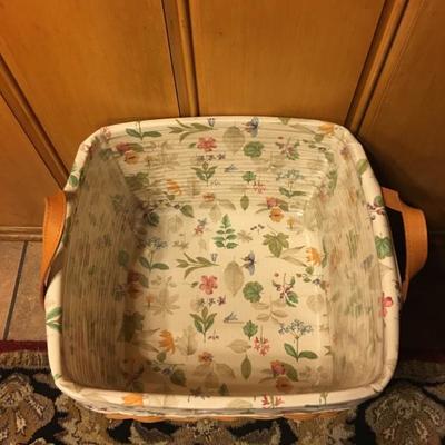 Longaberger basket with double liner