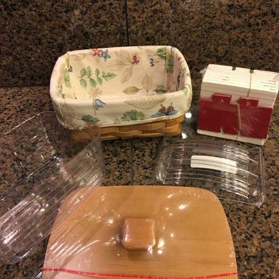 Longaberger Address index cards and basketâ€”brand new