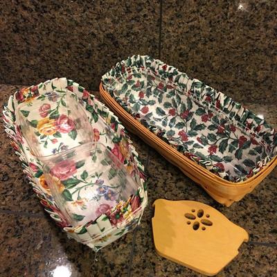 Longaberger Bread Baskets with liners