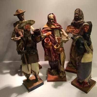 Vintage Papwe Mache Figures
