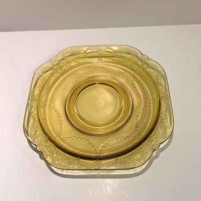 Vintage Amber plate