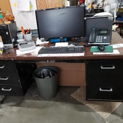 Heavy Duty 5 Drawer Metal Office Desk