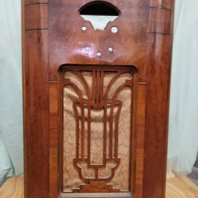 Antique Stand Up Art Deco Floor Radio Shell