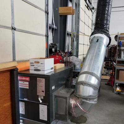 Goodman Industrial Shop 6 Ton Air Conditioner Set Up & Ductwork