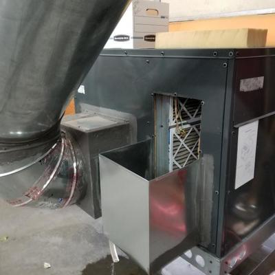 Goodman Industrial Shop 6 Ton Air Conditioner Set Up & Ductwork