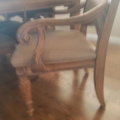 Dining Table w/ (2) 18" Extension Leaves & Custom Double Sided Protection Cover