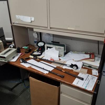 Corner Desk W/ Overhead Storage #2
