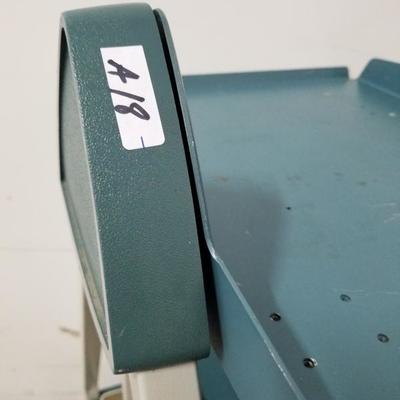Blue Rolling Tilting Table Tek Lab Cart Model 3