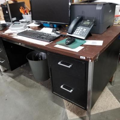 Heavy Duty 5 Drawer Metal Office Desk