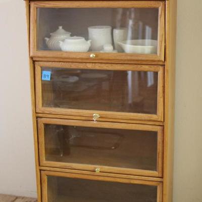 Lot 89: Oak Barrister Bookcase