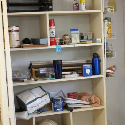 Lot 124: Contents of Garage Cabinet