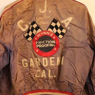 Lot 113: Racing Pit Crew Oil Sponsor Jacket 1950's