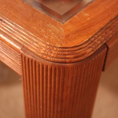Lot 51: Beveled Glass Top Side Table