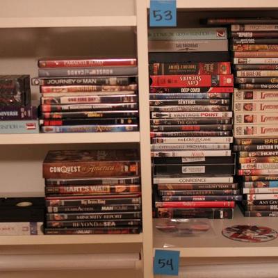 Lot 54: HUGE lot of DVDs & VHS