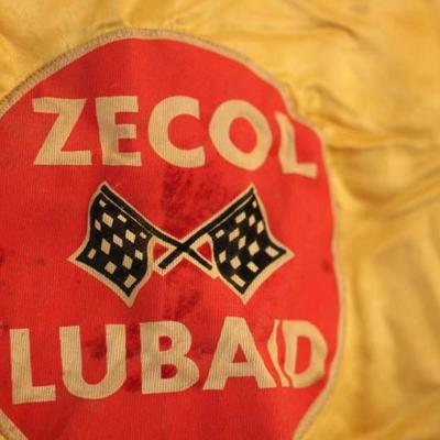 Lot 115: 1950's Racing Pit Crew Jacket Zecol Lubaid Sponsor