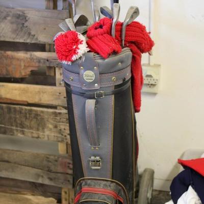 Lot 119: Vintage Golf Clubs and Bag