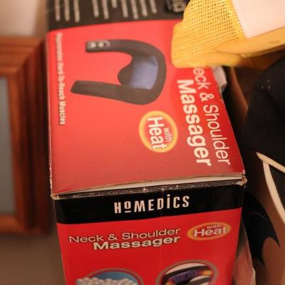 Lot 58: Hats, Neck Massager, Misc Medial Equipment
