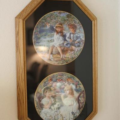 Lot 90: Collectible Plates Framed