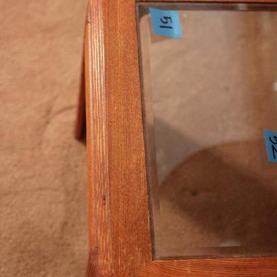 Lot 51: Beveled Glass Top Side Table
