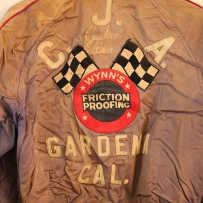 Lot 113: Racing Pit Crew Oil Sponsor Jacket 1950's