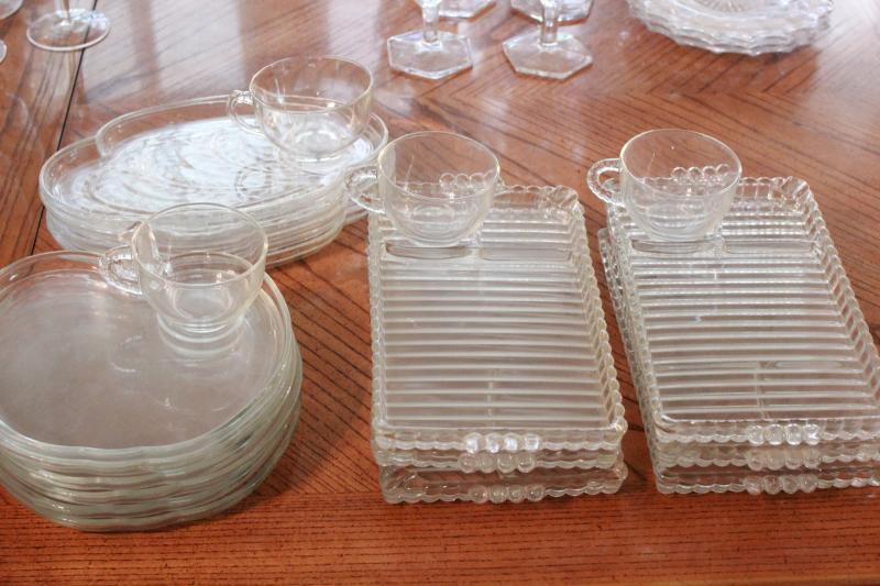 Lot 29 Vintage Glass Snack Plates 22 Pieces