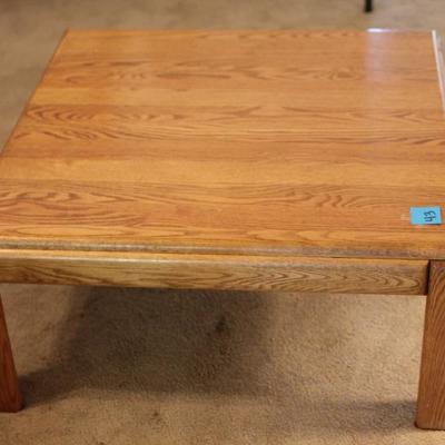 Lot 43: Square Oak Coffee Table