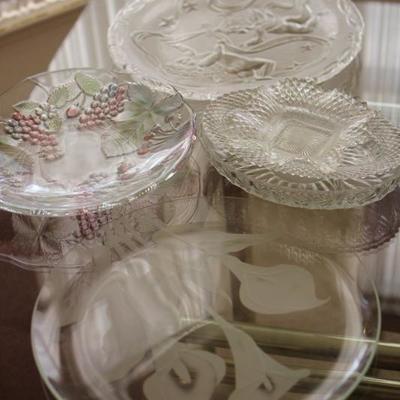 Lot 85: Glass Serving Platters 