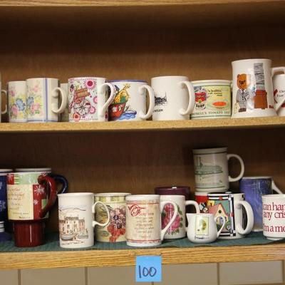 Lot 100: HUGE Mug Lot!