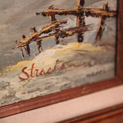 Lot 40: Barn Oil Painting, Print and Shelf