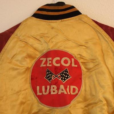 Lot 115: 1950's Racing Pit Crew Jacket Zecol Lubaid Sponsor