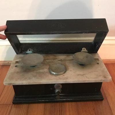 Lot 155 - Vintage Pharmacy Scale and Microscope