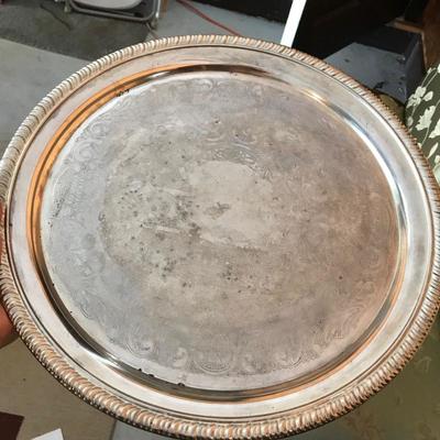 Lot 104 - Crystal and Silver Platter