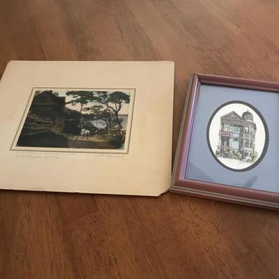 Lot 91 - Signed Artwork by Wallace Macaskill and Mark Monsarrat.