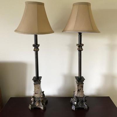 Lot 55 - Pair of Lamps and Artwork