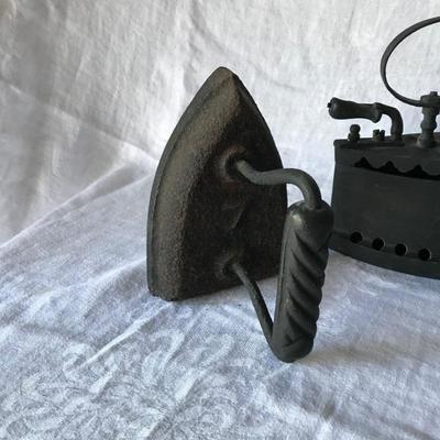 Lot 125 - Antique Lantern and Irons