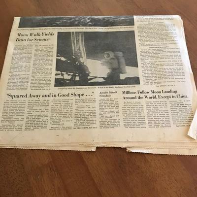 Lot 88 - Vintage Moon Landing Newspapers