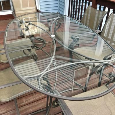 Brown Jordon Outdoor Patio Table Set