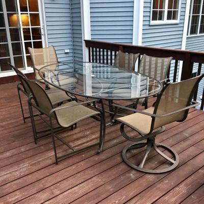 Brown Jordon Outdoor Patio Table Set