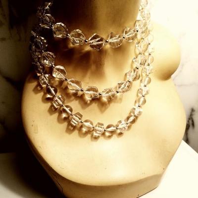 Circa 1940's REAL LUCITE Necklaces One Long one shorter Amazing