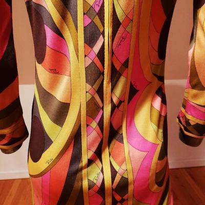 Extremely Rare EMILIO PUCCI 1950's silk dress Florence Italy  Saks 5th Avenue